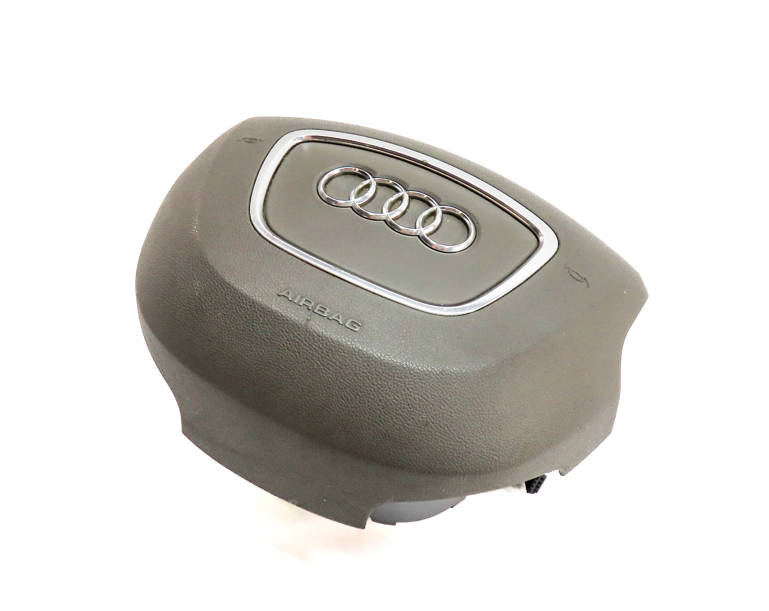 2011-2015 AUDI Q7 (4L) LEFT DRIVER STEERING WHEEL SRS AIRBAG AIR BAG (BLACK) — exact item pictured